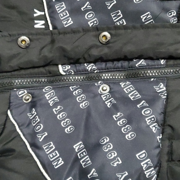 DKNY jacket boys 18T 18 months toddler black white puffer new york - Picture 4 of 15